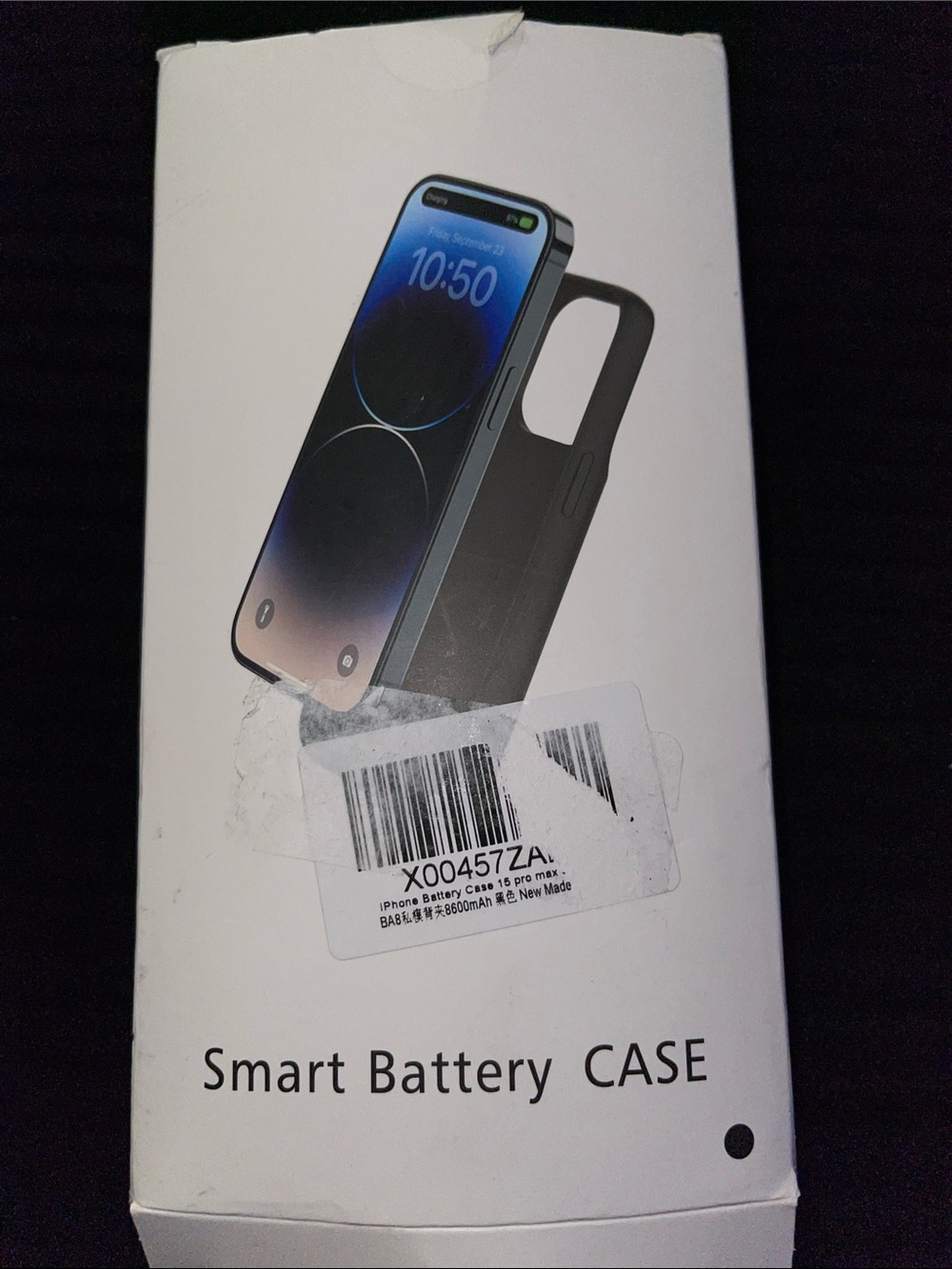 iPhone 15 pro max Smart Battery Case for Cell Phone - Black